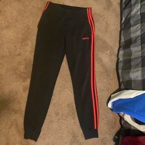 Pink stripe Adidas joggers